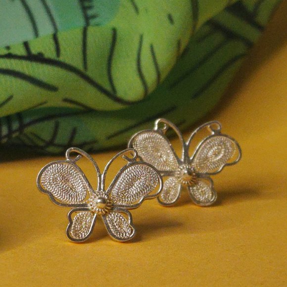 Filigree Earrings, filigree 100% handmade silver 925. Filigrana. - Picture 2 of 5